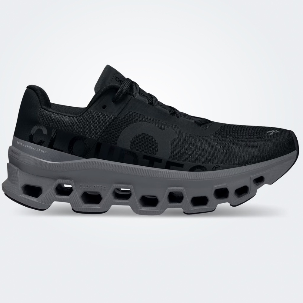 On Cloud Women's Cloudmonster Sneaker, Black, Size 10.